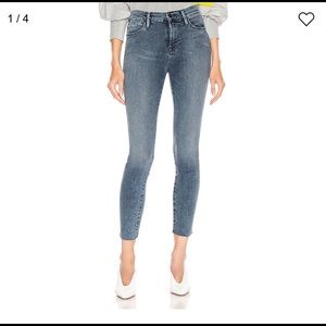 Frame NWT Le High Skinny Jeans Beat Raw Hem Sz 28